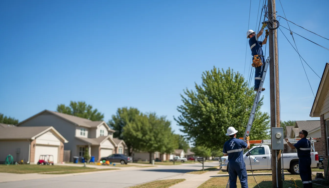 Residential electrician providing installation services in Oak Ridge, LA